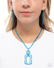 Load image into Gallery viewer, Metallic Movement - Blue necklace E048
