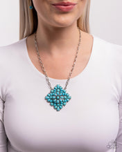 Load image into Gallery viewer, Stony Strength - Blue necklace E016
