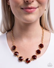 Load image into Gallery viewer, Drowning in Dazzle - Brown necklace A053
