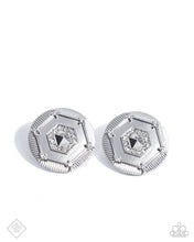 Load image into Gallery viewer, Enfolded Edge - White post earring FASHION FIX JAN 2025 E039
