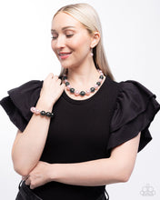 Load image into Gallery viewer, $16 SET: Lacy Lady pink necklace + bracelet A041

