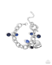 Load image into Gallery viewer, $16 SET: Seesaw Statement - Blue necklace + matching bracelet D033
