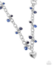 Load image into Gallery viewer, $16 SET: Seesaw Statement - Blue necklace + matching bracelet D033
