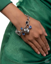 Load image into Gallery viewer, $16 SET: Seesaw Statement - Blue necklace + matching bracelet D033
