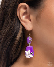 Load image into Gallery viewer, Floral Familia - Purple earring A029
