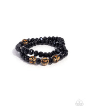 Load image into Gallery viewer, Speckled Sentiment - Black bracelet
