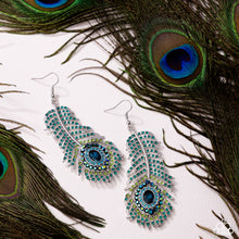 Load image into Gallery viewer, Prized Peacock - Green earring AUG 2025 LOP E095
