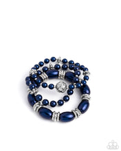 Load image into Gallery viewer, Smooth Stacks - Blue bracelet B005
