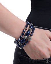 Load image into Gallery viewer, Smooth Stacks - Blue bracelet B005
