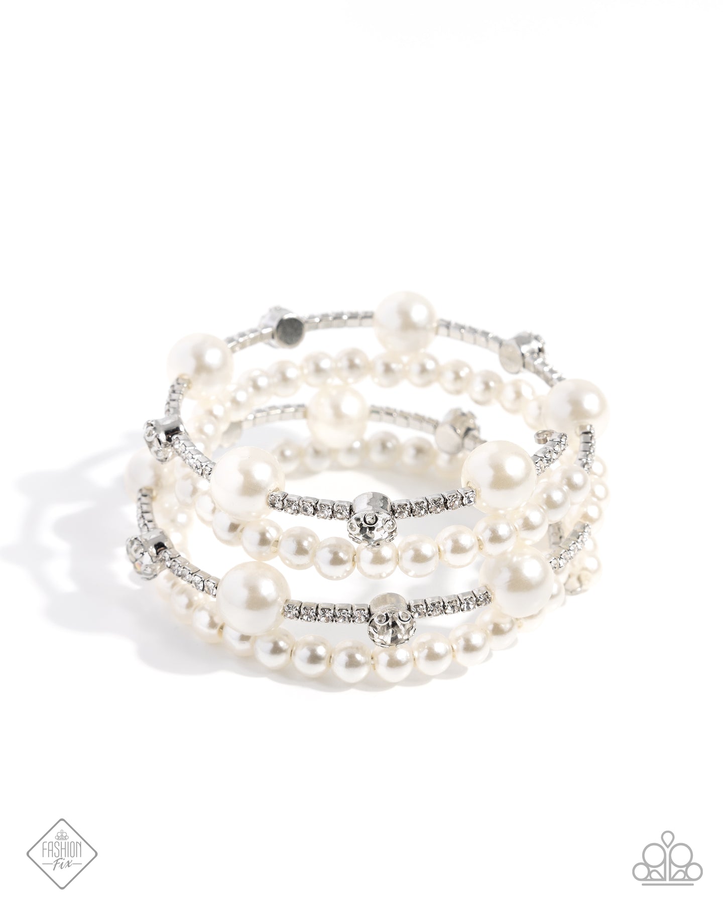 Adorably Amiable - White bracelet April FF D035