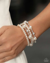 Load image into Gallery viewer, Adorably Amiable - White bracelet April FF D035
