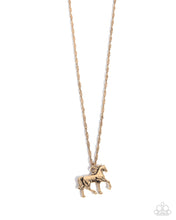 Load image into Gallery viewer, Stallion Statement - Gold necklace E005
