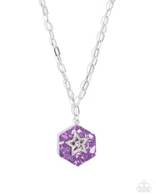 Load image into Gallery viewer, Stellar Sediment - Purple necklace A071
