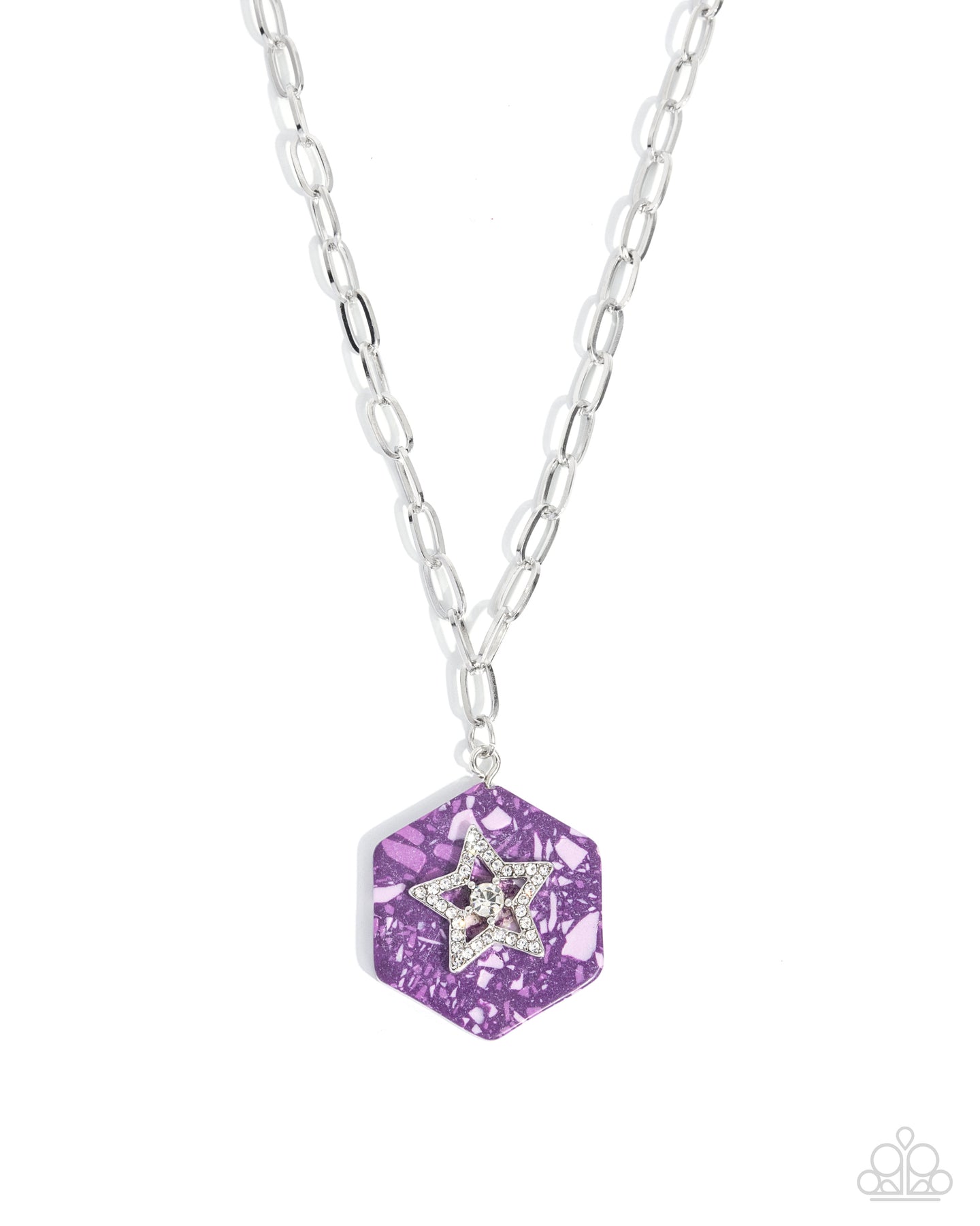 Stellar Sediment - Purple necklace A071