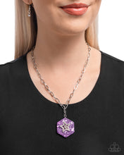 Load image into Gallery viewer, Stellar Sediment - Purple necklace A071
