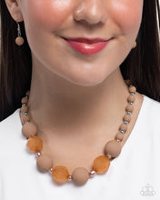 Load image into Gallery viewer, Suddenly Slanted - Brown necklace E062
