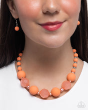 Load image into Gallery viewer, Suddenly Slanted - Orange necklace E015
