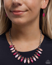 Load image into Gallery viewer, Colorful Citation - Pink necklace B095
