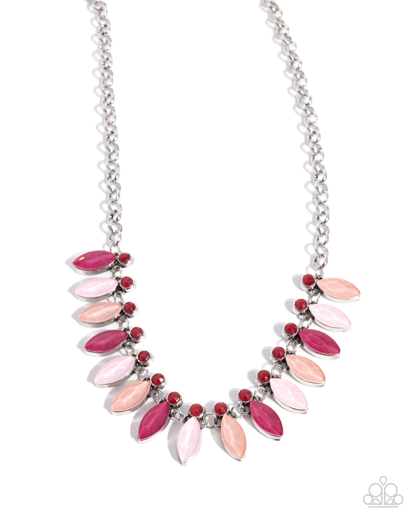 Colorful Citation - Pink necklace B095