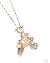 Load image into Gallery viewer, Valentines Venture - Gold toggle necklace E037
