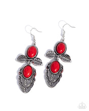 Load image into Gallery viewer, Blooming Bevy - Red earring A022
