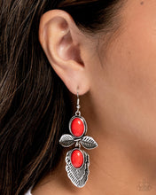 Load image into Gallery viewer, Blooming Bevy - Red earring A022
