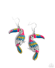 Load image into Gallery viewer, Toucan Tourist - Pink earring E073
