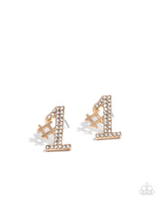 Load image into Gallery viewer, We&#39;re Number One, Youre Number Two - Gold earring E036
