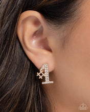 Load image into Gallery viewer, We&#39;re Number One, Youre Number Two - Gold earring E036
