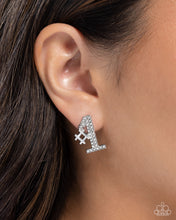 Load image into Gallery viewer, We&#39;re Number One, Youre Number Two - White post earring E042
