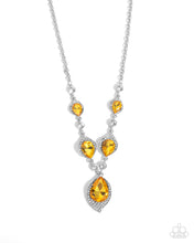 Load image into Gallery viewer, SPADES of Shimmer - Yellow necklace D043
