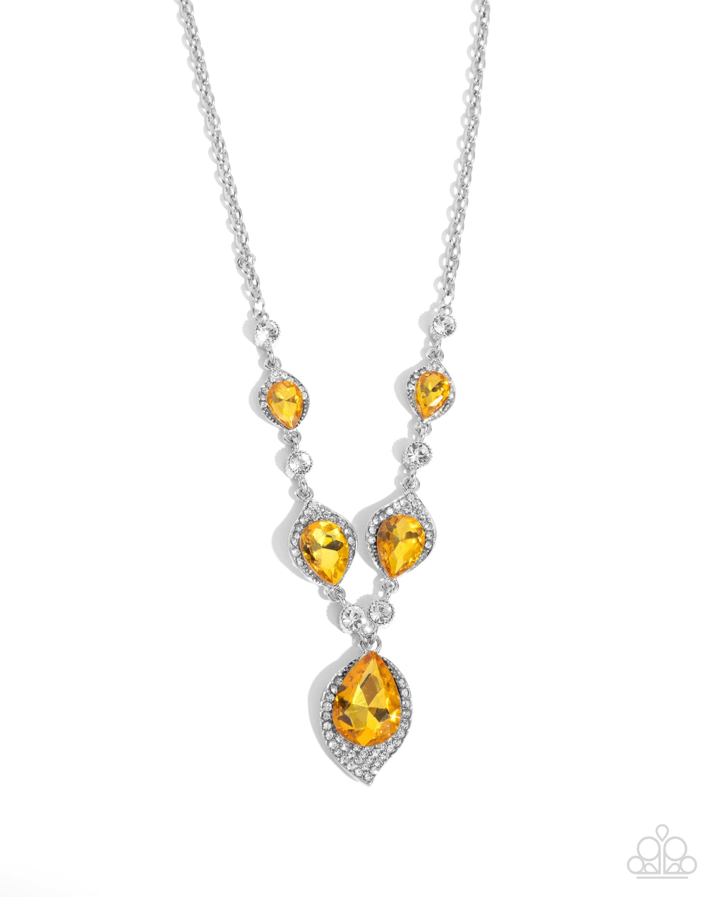 SPADES of Shimmer - Yellow necklace D043