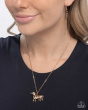 Load image into Gallery viewer, Darling Dachshund - Gold necklace E077
