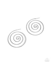 Load image into Gallery viewer, Seize the Spiral - Silver hoop earring G049
