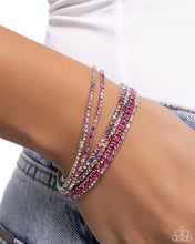 Load image into Gallery viewer, Rhinestone Review - Pink bracelet E045

