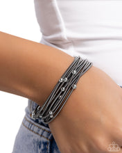 Load image into Gallery viewer, Mechanic Mural - Black bracelet E017
