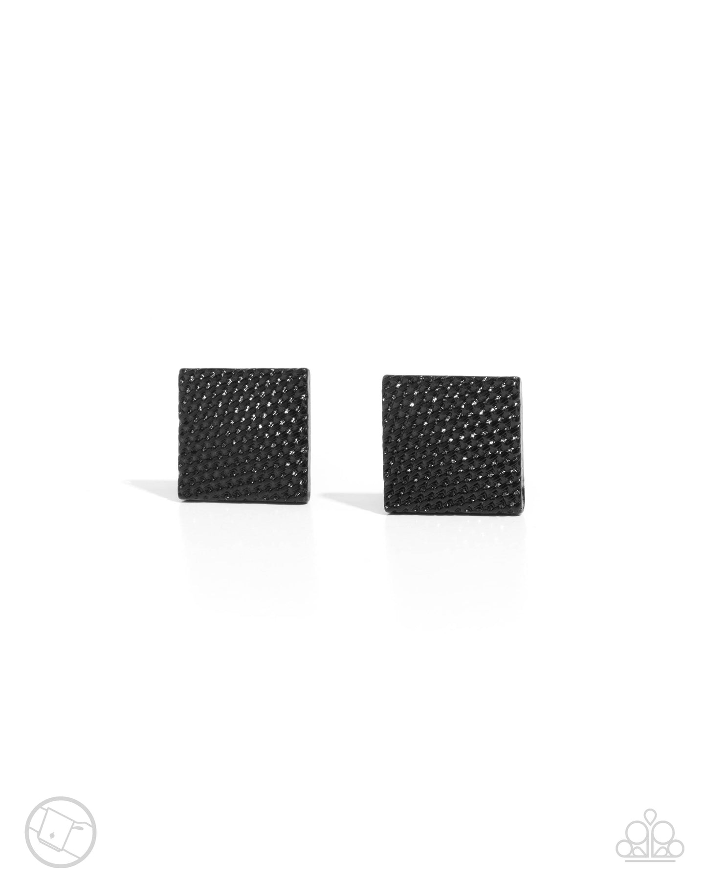 Shimmery Strength - Black men's cuff links E045