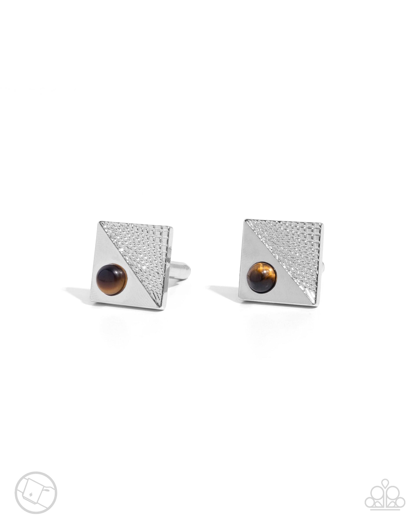 Some Serious Studs - Brown men's cuff links E052