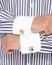 Load image into Gallery viewer, Some Serious Studs - Brown men&#39;s cuff links E052
