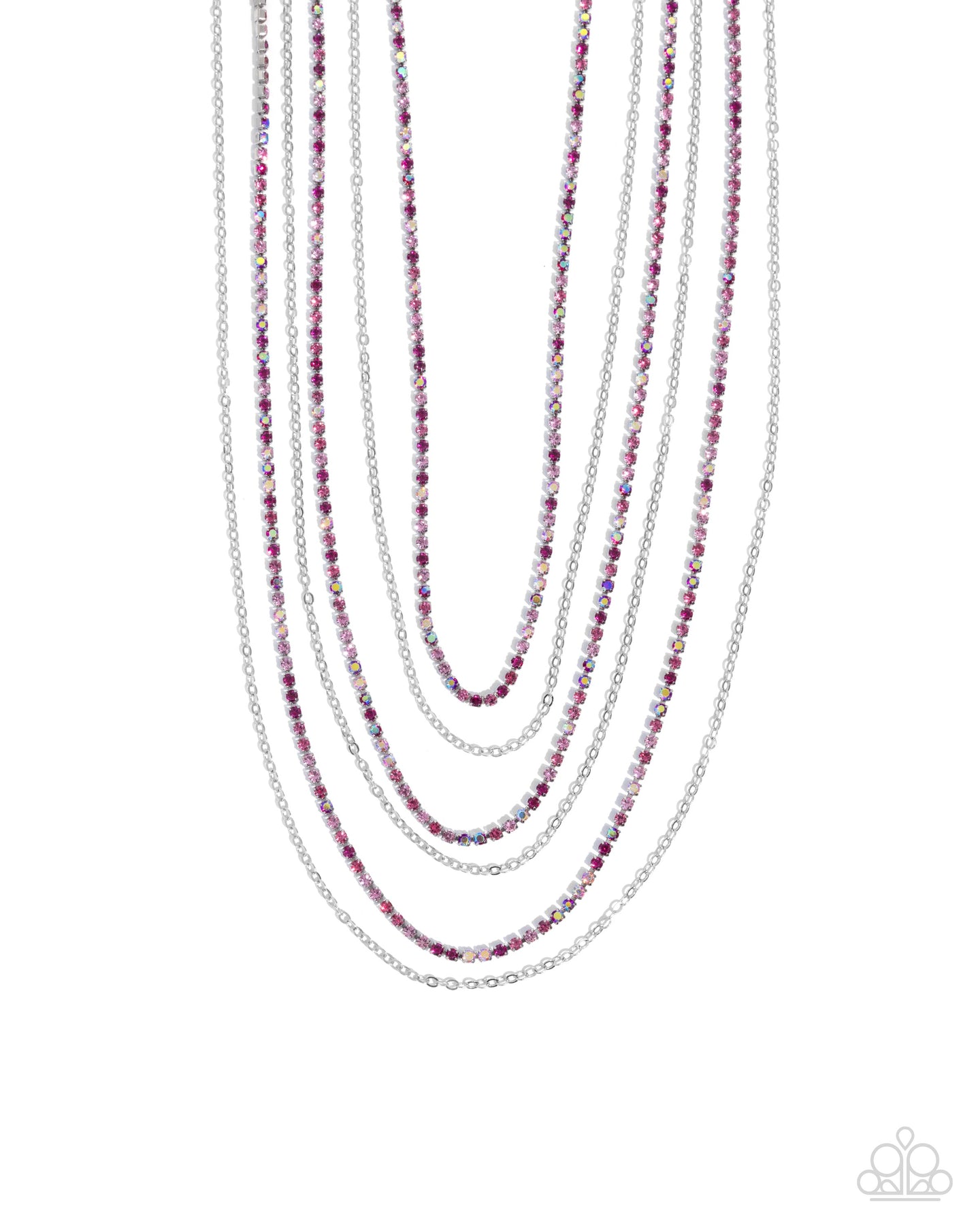 Pronged Purpose - Pink necklace B129