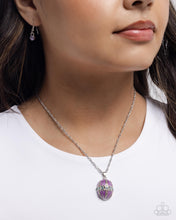 Load image into Gallery viewer, Faberge Flair - Purple necklace E078
