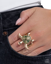 Load image into Gallery viewer, Tailored Turtle - Gold ring E020
