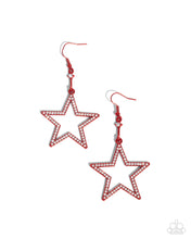 Load image into Gallery viewer, Steady Stars - Red earring B100
