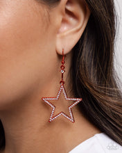 Load image into Gallery viewer, Steady Stars - Red earring B100
