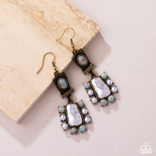 Load image into Gallery viewer, Synthetic Serenity - Brass earring C005
