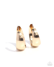 Load image into Gallery viewer, Subtle Sheen - Gold hoop earring A075
