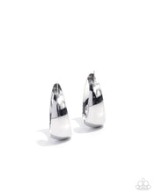 Load image into Gallery viewer, Subtle Sheen - Silver hoop earring E037
