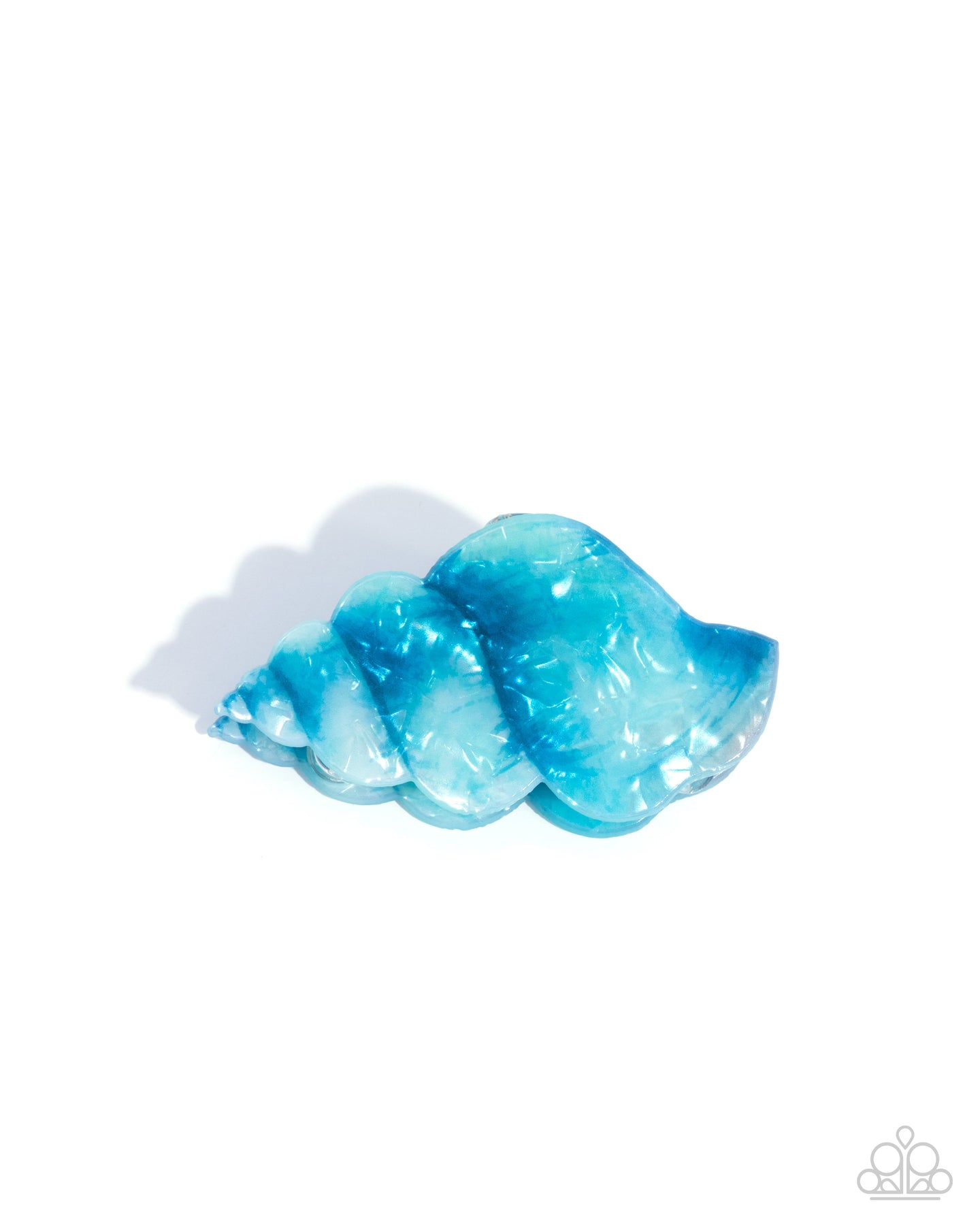 Smooth Seashell - Blue Claw Hair clip B090