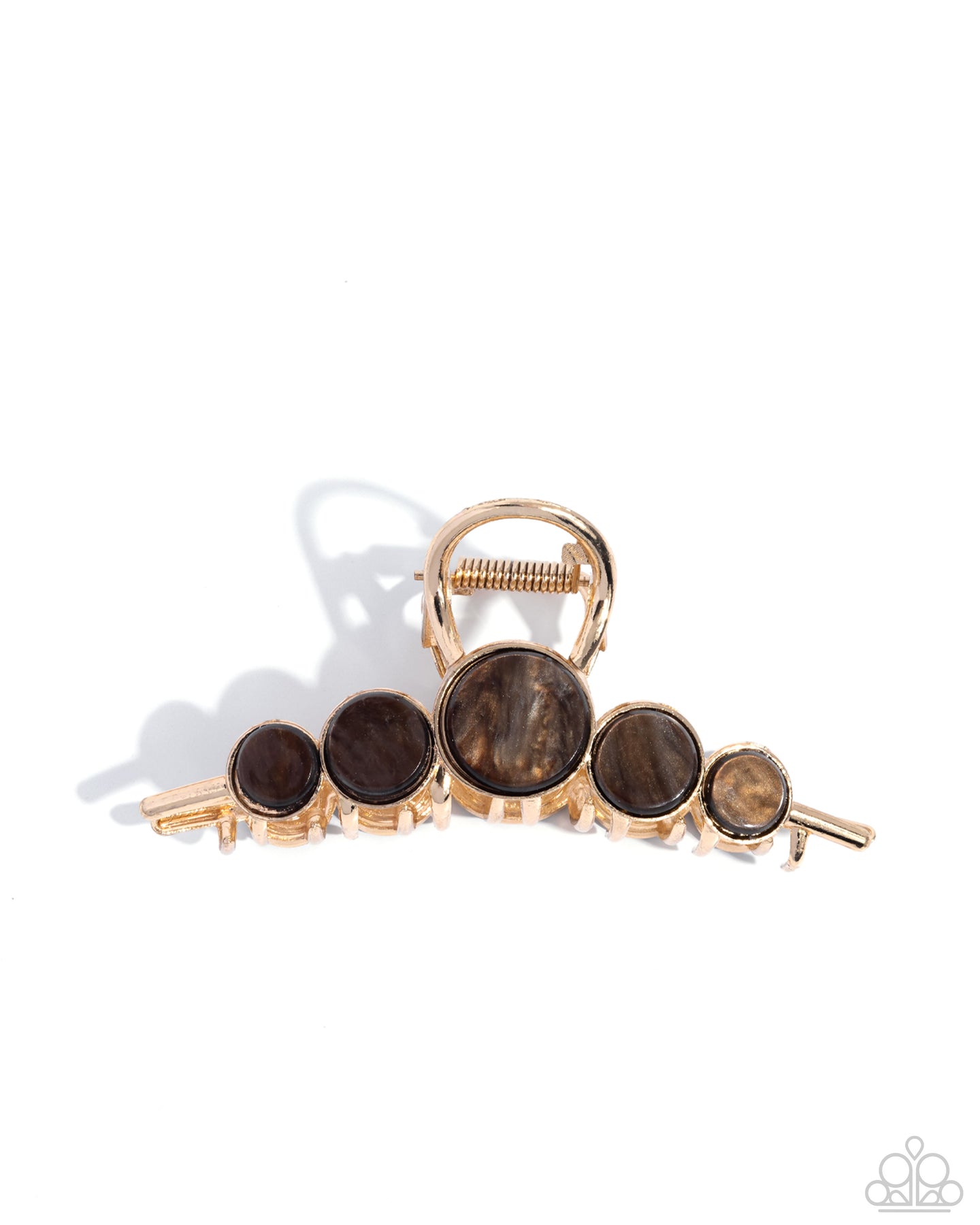 Delightful Discs - Brown Claw hair clip E004(2)