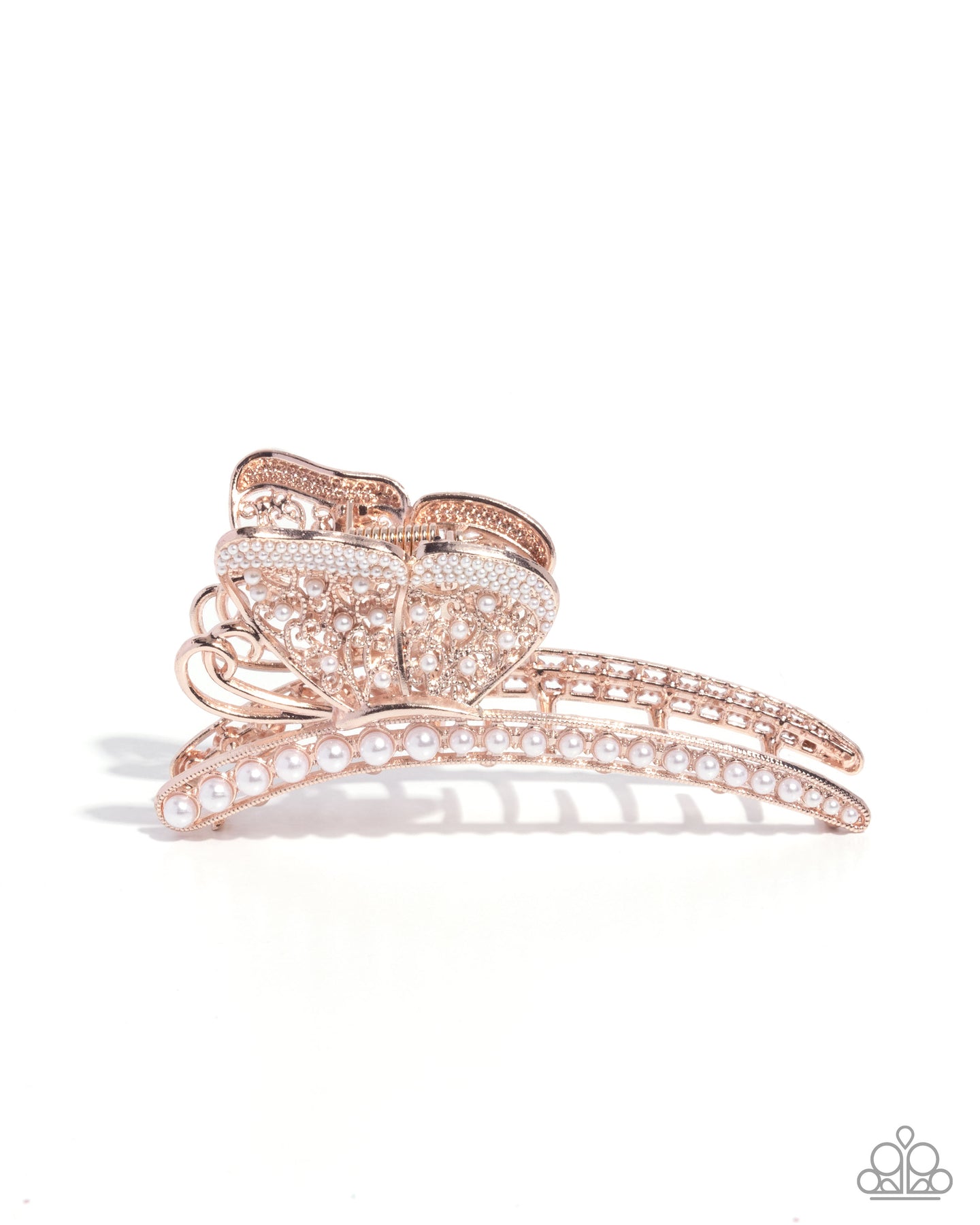 Pastoral Pearls - Rose Gold claw hair clip LRSHELF2
